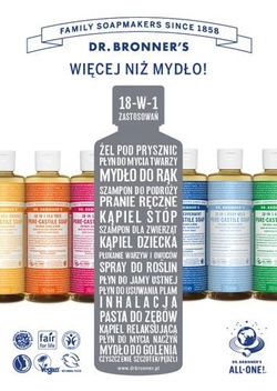 Mydło kastylijskie w płynie 18w1 Dr. Bronner's zielona herbata 240 ml