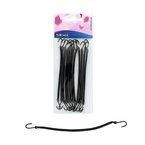 Gumki do włosów z haczykiem 12 sztuk czarne