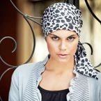 Chusta Basic Easy leopard biało czarny