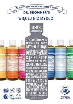 Mydło kastylijskie w płynie 18w1 Dr. Bronner's drzewo herbaciane 945 ml.